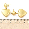 Heart 304 Stainless Steel Dangle Stud Earrings EJEW-A125-52G-5