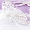 Natural Quartz Crystal Round Beaded Multi-strand Bracelets for Men Women BJEW-G743-02C-3