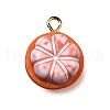 Brass Acrylic Pendants OACR-R006-01G-03-1