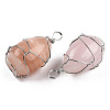 Natural & Synthetic Mixed Gemstone Pendants G-N326-151P-4