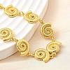 Brass Conch Link Bracelets for Women BJEW-D317-03G-2