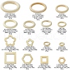 45Pcs 15 Styles Unfinished Wood Linking Rings WOOD-YW0001-15-3