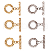 10Set 2 Colors Ion Plating(IP) 304 Stainless Steel Toggle Clasps STAS-CJ0001-205-4