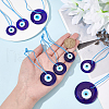 BENECREAT 8Pcs 6 Style Evil Eye Glass Pendants Decoration FIND-BC0004-23-5