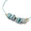 Natural Flower Agate Braided Bead Bracelets BJEW-JB11155-03-3