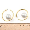 Round Two Tone Brass Stud Earrings for Women EJEW-U055-17GS-3