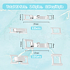 SUPERFINDINGS 20 Sets 2 Styles Eco-Friendly Brass Watch Band Clasps KK-FH0007-54S-2