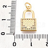 Brass Micro Pave Clear Cubic Zirconia Pendants KK-N268-17G-3