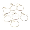 Enamel Heart with Evil Eye Link Slider Bracelet with Cubic Zirconia BJEW-E015-05G-M-1