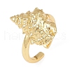 Ocean Theme Brass Cuff Rings RJEW-C135-01G-09-4