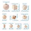 Unfinished Wood Beads WOOD-TA0002-14-8