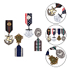 SUPERFINDINGS 4Pcs 4 Style Anchor & Horse & Shield Alloy Pendant Lapel Pins JEWB-FH0001-19-4