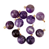 FIBLOOM 12Pcs Natural Amethyst Charms G-FI0001-27-1