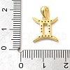 925 Sterling Sliver Micro Pave Clear Cubic Zirconia Pendants STER-Z012-06G-04-3