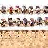 Transparent Electroplate Glass Beads Strands EGLA-P062-01A-02-4