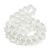 AB Color Plated Electroplate Transparent Glass Beads Strands EGLA-G037-07A-AB02-2