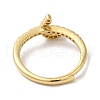 Rack Plating Brass Cubic Zirconia Arabic Letters Adjustable Rings for Women RJEW-S407-10G-03-3