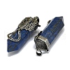 Natural Lapis Lazuli Faceted Pointed Bullet Big Pendants G-Q165-02AS-05-2