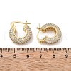Brass Micro Pave Clear Cubic Zirconia Hoop Earrings EJEW-C502-08G-3