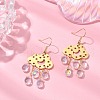 Transparent Glass Dangle Earrings EJEW-TA00259-02-3