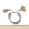 Leopard Print Pattern Polyester Cord Adjustable Bracelets BJEW-B127-01C-3