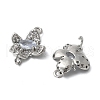 Brass Micro Pave Cubic Zirconia Connector Charms KK-Z103-10P-01-3