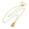 Brass Micro Pave Clear Cubic Zirconia Snake Pendant Necklaces NJEW-S438-02I-G-4