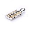 304 Stainless Steel Pendants STAS-O108-65GP-2