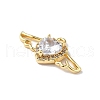 Brass Micro Pave Cubic Zirconia Pendants KK-B079-10G-2