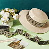 Polyester Rhombus Embroidery Lace Trim OCOR-WH0090-84A-4