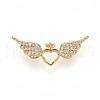 Brass Micro Pave Cubic Zirconia Pendants KK-N261-08G-1