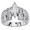 Brass Cubic Zirconia Finger Rings for Wmomen FS-WG2886B-03-2