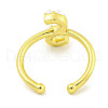 Rack Plating Brass Open Cuff Rings for Women RJEW-F162-01G-S-3