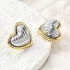304 Stainless Steel Stud Earrings EJEW-D308-04A-PG-4