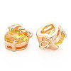 Brass Micro Pave Cubic Zirconia Charms KK-N232-302B-01-1
