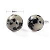 100Pcs 8mm Natural Dalmatian Jasper Round Bead DIY-LS0002-37-3