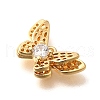 Brass Micro Pave Cubic Zirconia Pendants KK-K294-24G-2