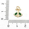 Brass Pave Cubic Zirconia Charms KK-Q096-14B-G-3