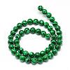 Synthetic Malachite Beads Strands G-T053-10mm-05-2