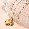 Summer Beach 304 Stainless Steel Pendant Rope Chain Necklaces for Women STAS-Z108-01G-03-2