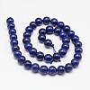 Dyed Round Natural Lapis Lazuli Beads Strands G-K081-8mm-2