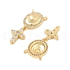 Brass Pave Cubic Zirconia Pendants KK-U009-09F-G-2