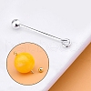 Rack Plating 925 Sterling Silver Screw On Eye Ball Pins STER-L044-02B-S-1