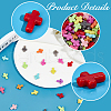 SOFPLATE 300Pcs Crackle Opaque Acrylic Beads OACR-SP0001-06-6