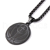 Stainless Steel Pendant Necklaces NJEW-L122-01EB-1