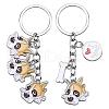 WEWAYSMILE 2 pcs Dog Keychain Car Keychain Pet Pendant Key-Ring Lovely Dog Key-ring Portable Metal Keychain Gift for Pet Lover Birthday Puppy Theme Party Supplies (Boxer Dog) JX795A-1
