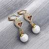 Brass Micro Pave Clear Cubic Zirconia Dangle Earrings EJEW-F362-01G-4