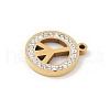 304 Stainless Steel Rhinestone Pendants STAS-Q354-04G-2