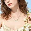 Lily of the Valley Glass Conntctor Charms PALLOY-TAC0098-7