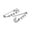 Tarnish Resistant 304 Stainless Steel Safety Pins Brooch Findings X-STAS-I673-06P-2